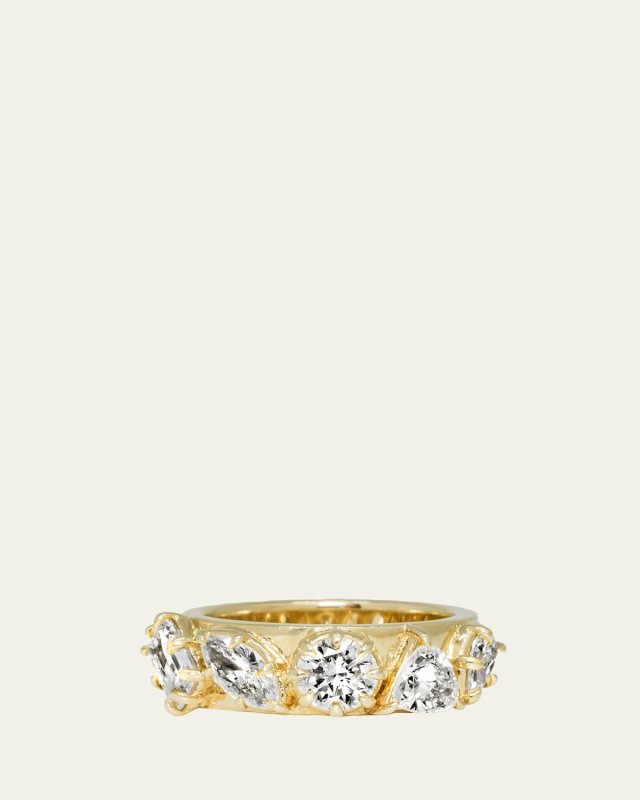 Mega Multi Shape Cigar Band with Lab-Grown Diamonds